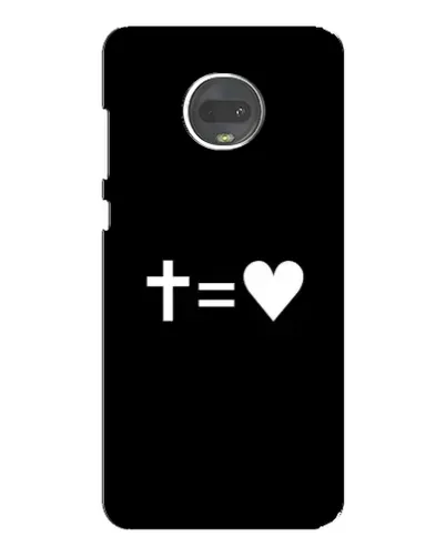 Чехол для Motorola MOTO G7 Plus с картинкой «Крест и Сердце»
