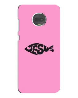 Чехол для Motorola MOTO G7 Plus с картинкой «Розовый символ  Jesus»