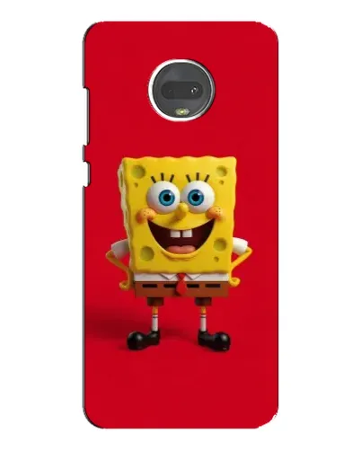 Чехол для Motorola MOTO G7 Plus с картинкой «Спанч Боб на красном»