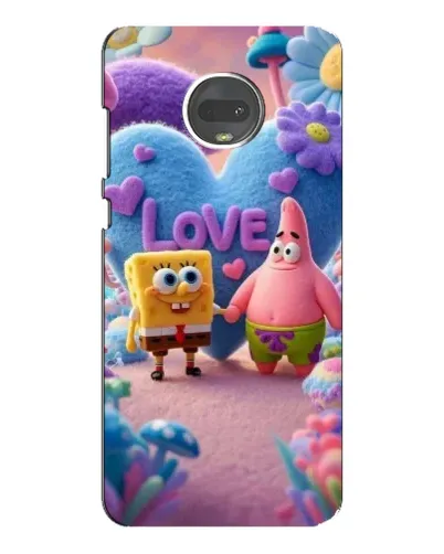 Чехол для Motorola MOTO G7 Plus с картинкой «Губка Боб Патрик»
