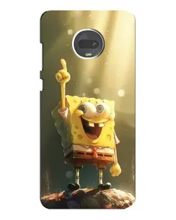 Чехол для Motorola MOTO G7 Plus с картинкой «Сияющий Спанч Боб»