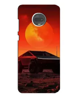 Чехол для Motorola MOTO G7 Plus с картинкой «Cybertruck на Марсе»