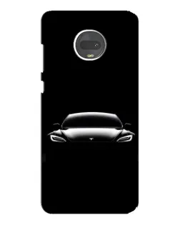 Чехол для Motorola MOTO G7 Plus с картинкой «Фары Tesla Night»