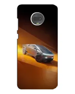Чехол для Motorola MOTO G7 Plus с картинкой «Cybertruck в пустыне»