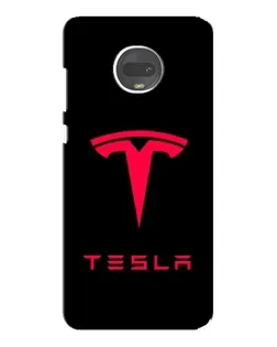 Чехол для Motorola MOTO G7 Plus с картинкой «Tesla Red Logo»
