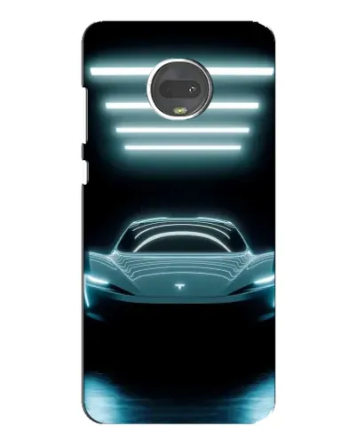 Чехол для Motorola MOTO G7 Plus с картинкой «Tesla в неоне» Чехол для Motorola MOTO G7 Plus с картинкой «Tesla в неоне»