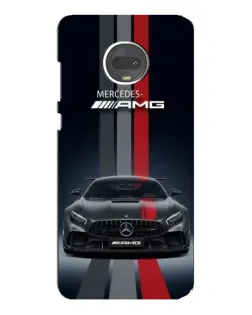 Чохол для Motorola MOTO G7 Plus з картинкою «Mercedes — білий карбон»