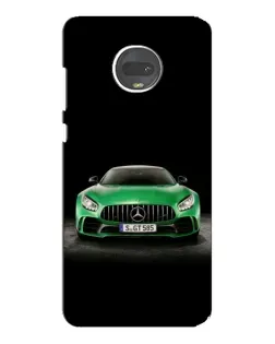Чехол для Motorola MOTO G7 Plus с картинкой «Mercedes — неоновый лого»