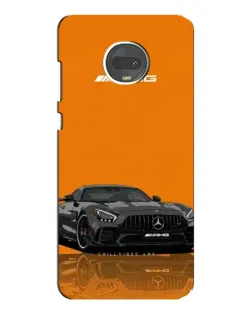 Чехол для Motorola MOTO G7 Plus с картинкой «Оранжевый Mercedes AMG»