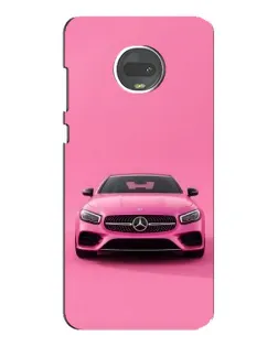 Чехол для Motorola MOTO G7 Plus с картинкой «Розовый Mercedes AMG»