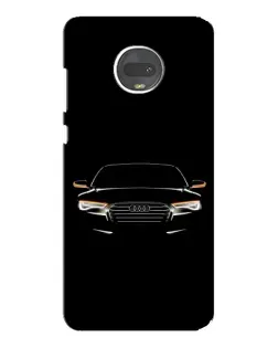 Чехол для Motorola MOTO G7 Plus с картинкой «Audi — ночной контур»
