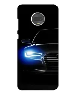 Чехол для Motorola MOTO G7 Plus с картинкой «Неоновый взгляд Audi»