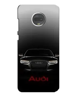 Чехол для Motorola MOTO G7 Plus с картинкой «Audi — градиентный контур»