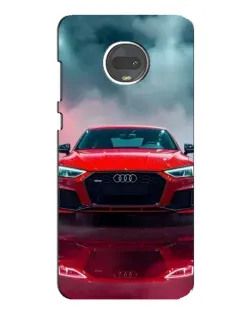 Чехол для Motorola MOTO G7 Plus с картинкой «Audi RS — красный стиль»