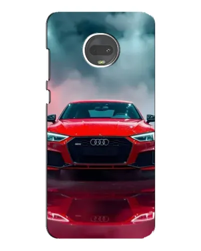 Чехол для Motorola MOTO G7 Plus с картинкой «Audi RS — красный стиль»