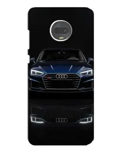 Чехол для Motorola MOTO G7 Plus с картинкой «Audi — ночное отражение»