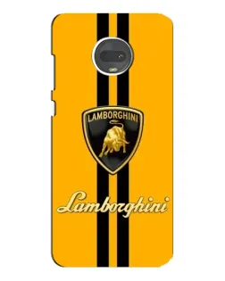 Чохол для Motorola MOTO G7 Plus з картинкою «Lamborghini Stripe жовтий»