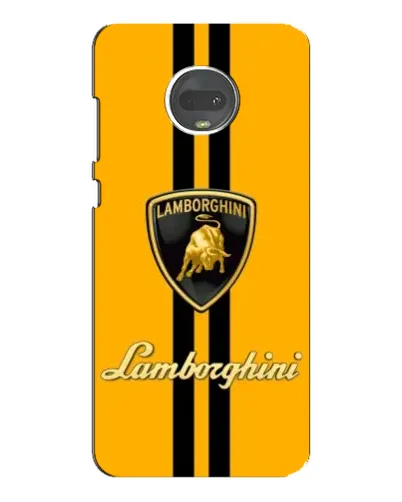 Чехол для Motorola MOTO G7 Plus с картинкой «Lamborghini Stripe желтый»