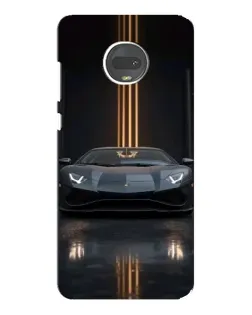 Чехол для Motorola MOTO G7 Plus с картинкой «Lamborghini золотые линии»