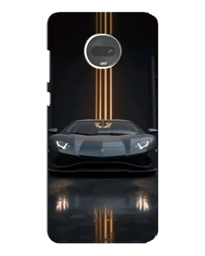 Чехол для Motorola MOTO G7 Plus с картинкой «Lamborghini золотые линии»