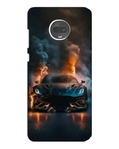 Чехол для Motorola MOTO G7 Plus с картинкой «Lamborghini дымная эстетика»