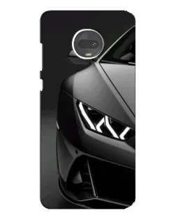Чехол для Motorola MOTO G7 Plus с картинкой «Lamborghini фары детализация»
