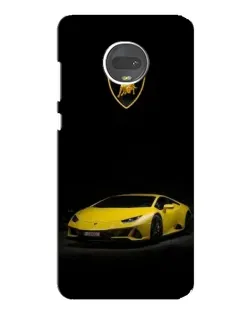 Чехол для Motorola MOTO G7 Plus с картинкой «Lamborghini желтый акцент»
