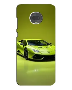 Чехол для Motorola MOTO G7 Plus с картинкой «Салатовый Lamborghini Huracan»