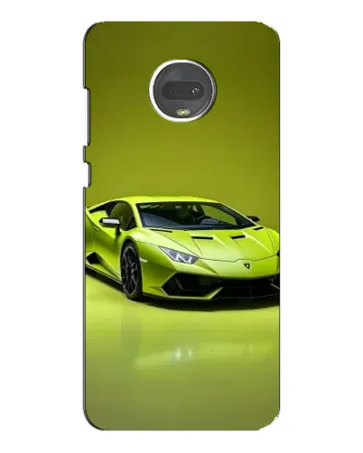 Чехол для Motorola MOTO G7 Plus с картинкой «Салатовый Lamborghini Huracan»