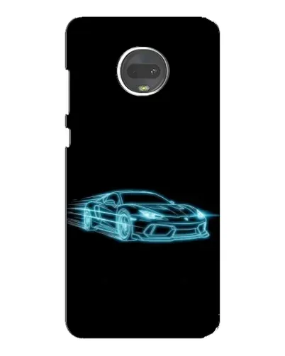 Чехол для Motorola MOTO G7 Plus с картинкой «Неоновый контур Lamborghini»