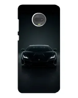 Чехол для Motorola MOTO G7 Plus с картинкой «Черный Lamborghini Aventador»