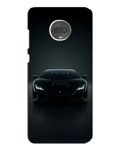 Чехол для Motorola MOTO G7 Plus с картинкой «Черный Lamborghini Aventador»
