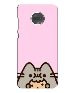 Чохол для Motorola MOTO G7 Plus з картинкою «Pusheen та печиво»