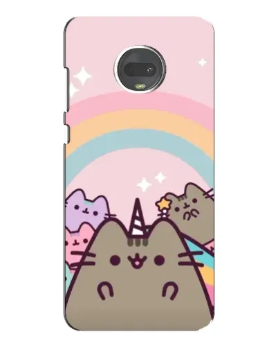 Чехол для Motorola MOTO G7 Plus с картинкой «Единорог Pusheen»