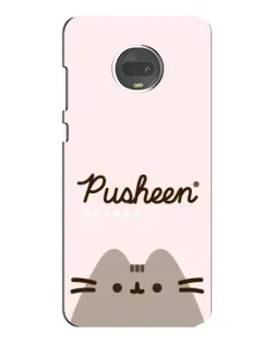Чехол для Motorola MOTO G7 Plus с картинкой «Pusheen логотип»