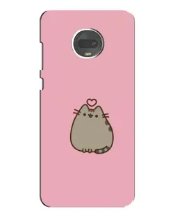 Чехол для Motorola MOTO G7 Plus с картинкой «Pusheen сердце»