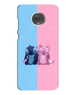 Чехол для Motorola MOTO G7 Plus с картинкой «Stitch и Angel Love»