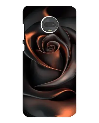 Чехол для Motorola MOTO G7 Plus с картинкой «Шелковая черная роза»