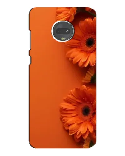 Чехол для Motorola MOTO G7 Plus с картинкой «Оранжевые герберы»