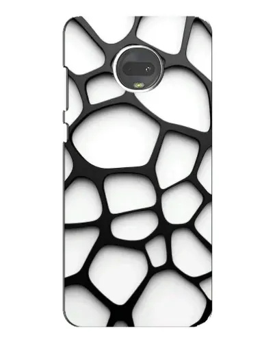 Чехол для Motorola MOTO G7 Plus с картинкой «Белая объемная сетка»