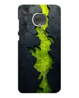 Чехол для Motorola MOTO G7 Plus с картинкой «Салатовый разлом скалы»