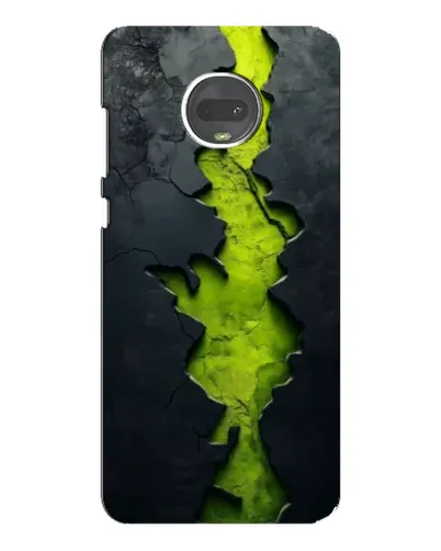 Чехол для Motorola MOTO G7 Plus с картинкой «Салатовый разлом скалы»