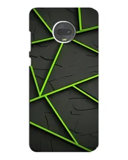 Чехол для Motorola MOTO G7 Plus с картинкой «Зеленые геометрические линии»