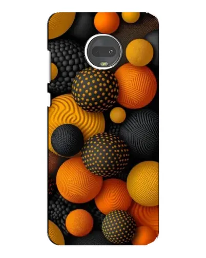 Чехол для Motorola MOTO G7 Plus с картинкой «Объемные оранжевые сферы»