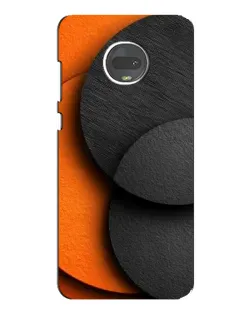Чехол для Motorola MOTO G7 Plus с картинкой «Геометрия оранжевых кругов»