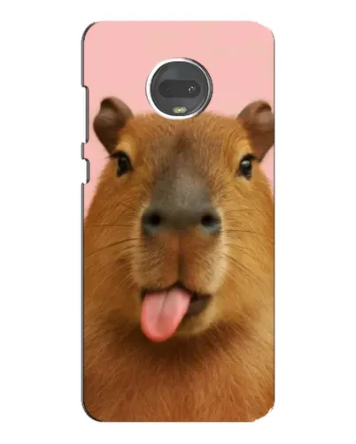 Чехол для Motorola MOTO G7 Plus с картинкой «Капибара с языком» Чехол для Motorola MOTO G7 Plus с картинкой «Капибара с языком»