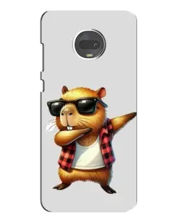 Чехол для Motorola MOTO G7 Plus с картинкой «Капибара рэпер даб»
