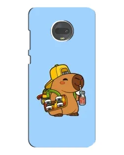 Чехол для Motorola MOTO G7 Plus с картинкой «Капибара на скейте»