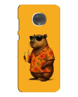 Чехол для Motorola MOTO G7 Plus с картинкой «Капибара на отдыхе»