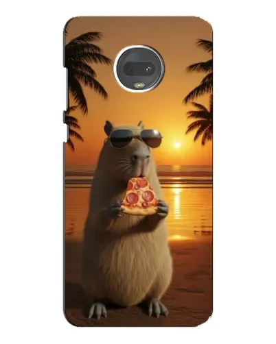 Чехол для Motorola MOTO G7 Plus с картинкой «Капибара с пиццей» Чехол для Motorola MOTO G7 Plus с картинкой «Капибара с пиццей»